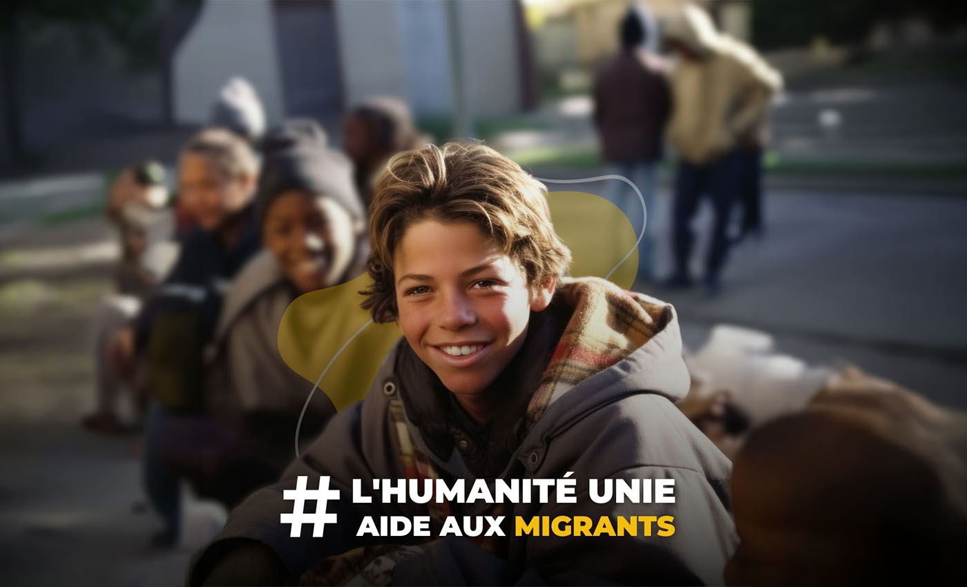 Action de solidarité auprès de personnes réfugiées